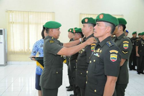 Kasrem 031/WB Pimpin Sertijab Kasi Ter, Dandim 0314/Inhil dan Penyerahan Tugas Kasipers Rem