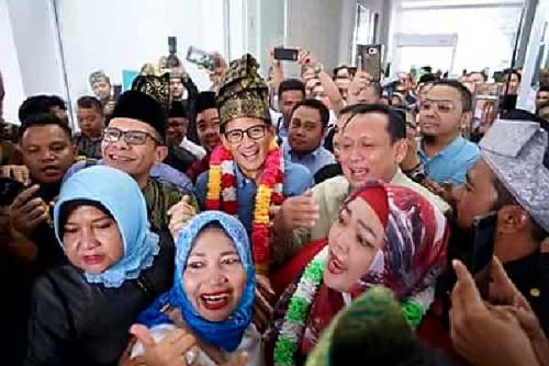 GoRiau Waktunya Bersamaan Kedatangan Sandiaga  Uno  Tepat 