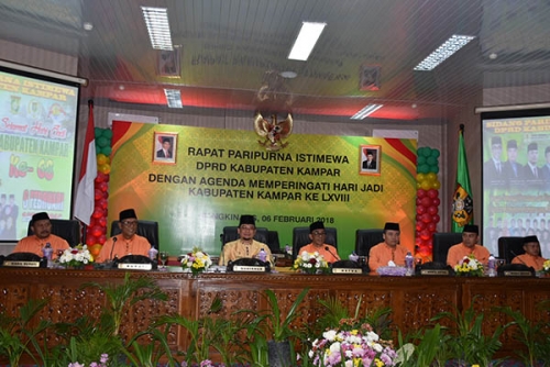 DPRD Kampar Gelar Rapat Paripurna Istimewa HUT ke-68 Kampar