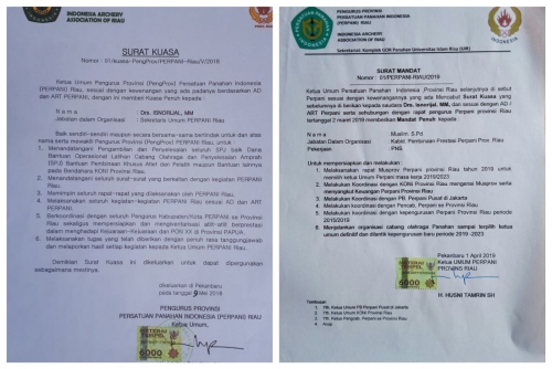 Goriau Surat Mandat Ketua Umum Perpani Riau Menuai Polemik
