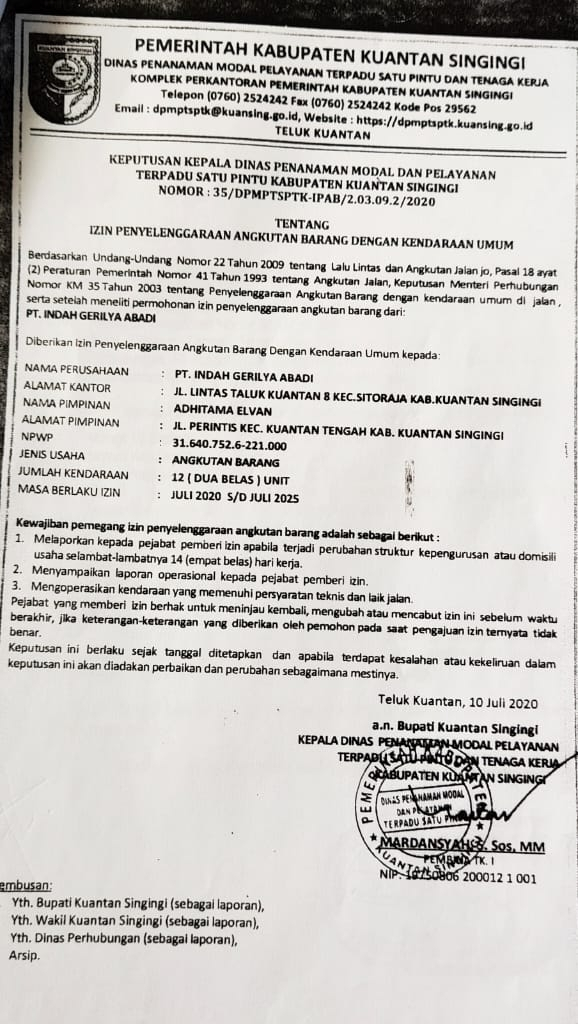 Loker kabupaten kuantan singingi