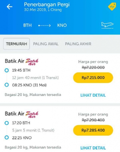 GoRiau - Tiket Pesawat Batam - Medan Capai Rp7 Juta 